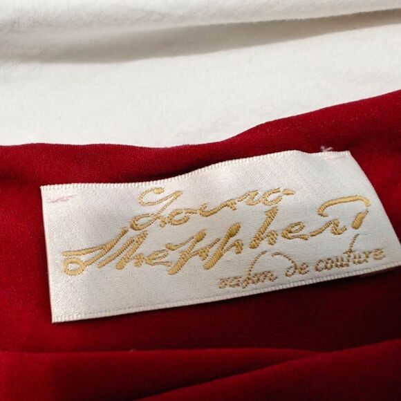 Salone De Couture 100% Silk Elegant Red Maxi Dress Sz M - Picture 6 of 10